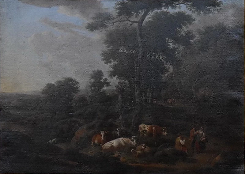 Paesaggio con figure e animali - Musée des Beaux, Arts de Narbonne